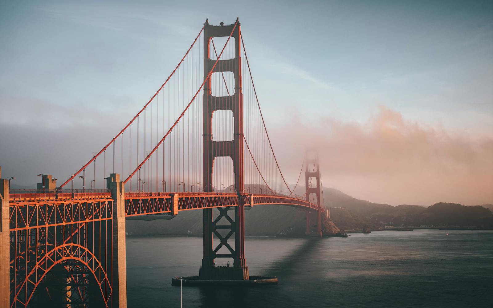 Golden Gate Bridge in San Francisco fog